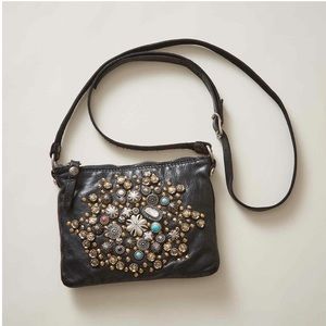 Sundance Genuine Italian Leather Mini Stud Crossbody Bag